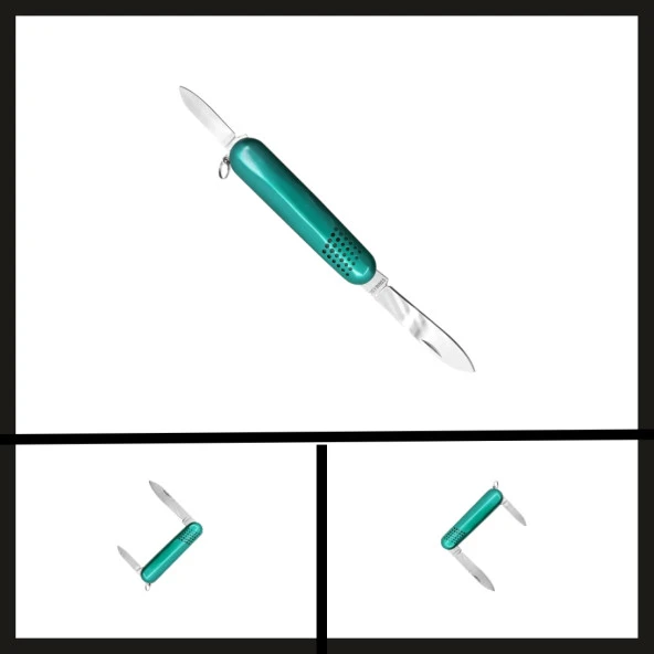 Uyguna-Yakala Yeşil (k5017-30) Çift Ağızlı Cep Çakısı-CAK.422 - Resim 2