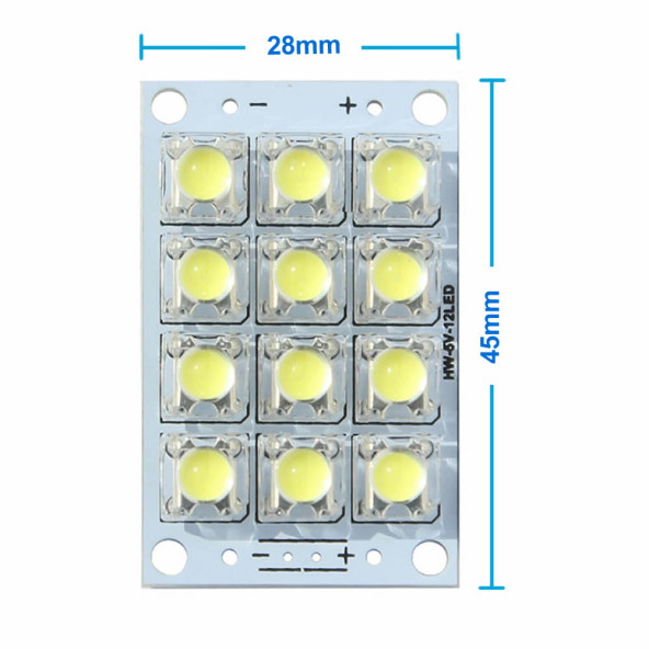DC 3V 5V 1W Beyaz Led Board Modül 12 Adet Led Masa Gece Lambası Mobil Aydınlatma Işık Hw-5v-12Led - 8