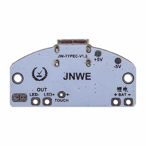 TypeC Usb Besleme Dokunmatik Led Dimmer Modül 3.7V Lion Lityum Pil Şarj 3W Parlaklık Kontrol Anahtar - 2