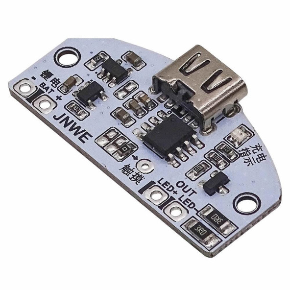 TypeC Usb Besleme Dokunmatik Led Dimmer Modül 3.7V Lion Lityum Pil Şarj 3W Parlaklık Kontrol Anahtar - 3
