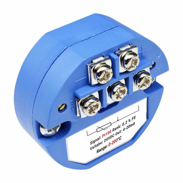 PT100 Sıcaklık Sensör Sinyali İçin 4-20mA Çevirici Transmitter Modül 0C / 200C DC 24V Rtd Termometre - 2
