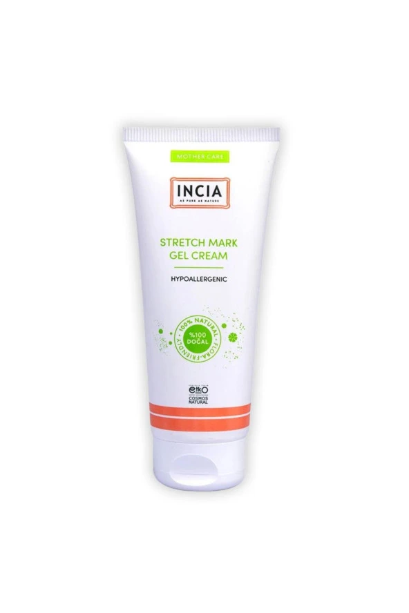 Incia %100 Doğal Karın Çatlak Jel Kremi Çatlak Önleyici Organik Avokado Yağı Hamilelikte 75 ml