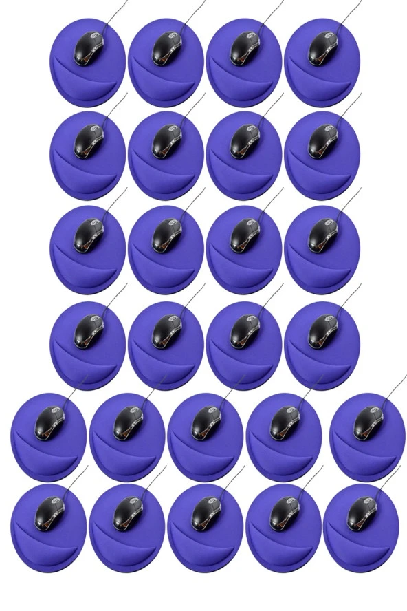 26 Adet Toptan Satış Mouse Pad Bilek Destekli Mouse Pedi Mavi Renk