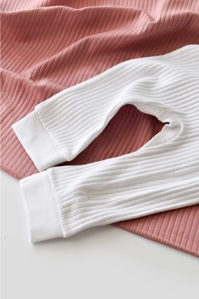 Bebek Fermuarlı Tulum, %95 Organik Pamuk - %5 Elastan, Bebek ve Yenidoğan Serisi - CSYR4611 - 7