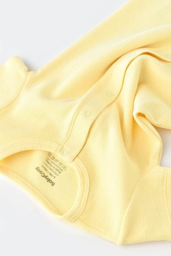 Bebek Şort Kollu Tulum, %100 Organik Pamuk, Bebek ve Yenidoğan Serisi - CSYW1016 - 3