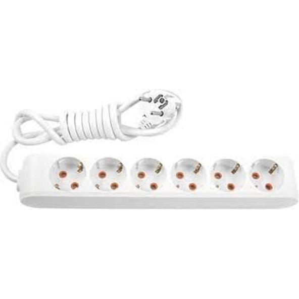 VİKO MULTİ LET ALTILI PRİZ TOPRAKLI KABLOLU-3 MT ürün görseli 1