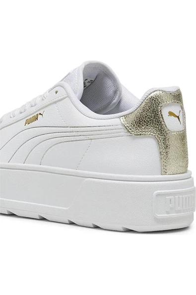 Puma Karmen Metallic Shine 395099 01 Kadın Sneaker Ayakkabı Beyaz Altın 36-40 - Resim 4