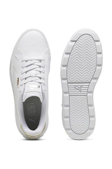 Puma Karmen Metallic Shine 395099 01 Kadın Sneaker Ayakkabı Beyaz Altın 36-40 - Resim 5