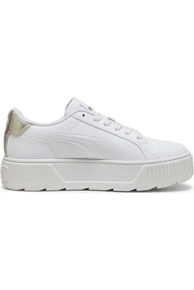 Puma Karmen Metallic Shine 395099 01 Kadın Sneaker Ayakkabı Beyaz Altın 36-40 - Resim 2