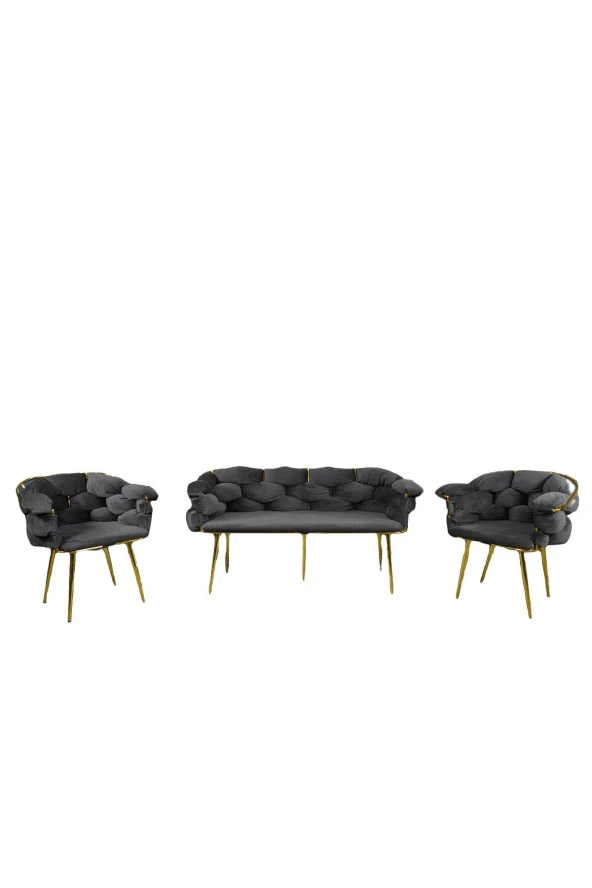 Balon Çay Seti 2 1 1-antrasit Gri