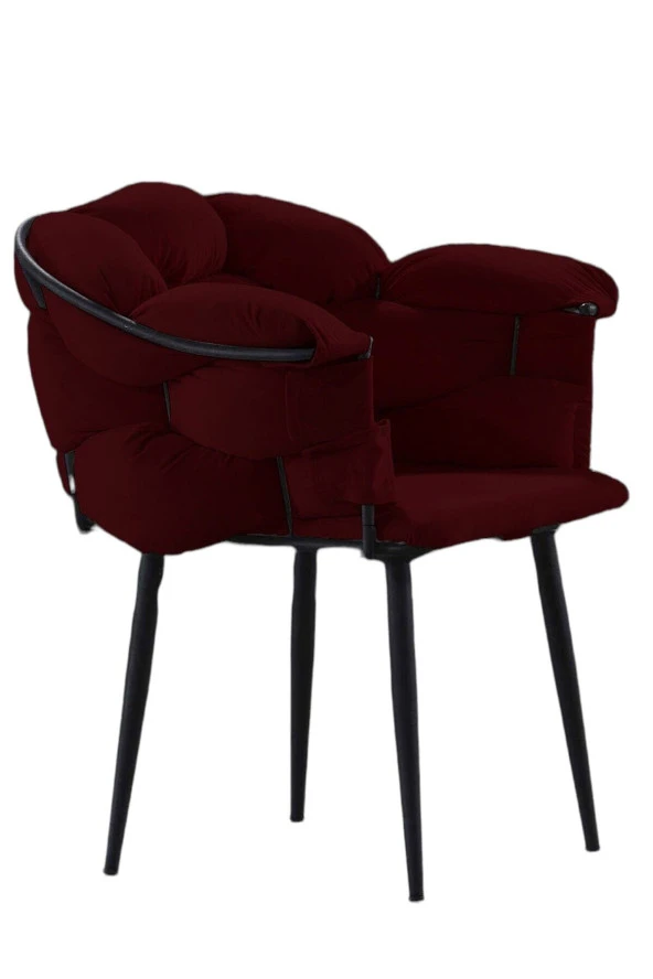 Balon Çay Seti Siyah Iskelet-bordo - 3