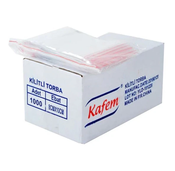 Kafem Kilitli Torba 8x10 cm - 1000 Adet - 2