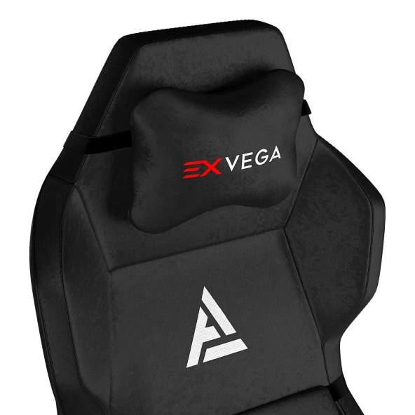 EXVEGA Andromeda 2024 Premium Kumaş Masajlı Profesyonel Oyuncu Koltuğu Siyah - 2