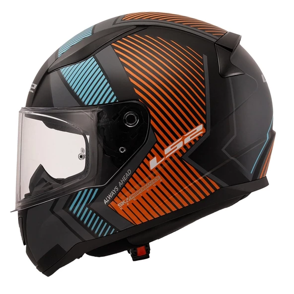 LS2 RAPID 2 EXTRA MAT GRİ-NEON TURUNCU KASK - 2
