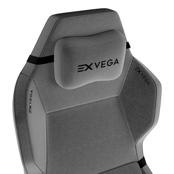 EXVEGA Andromeda 2024 Dokuma Kumaş Masajlı Profesyonel Oyuncu Koltuğu Gri - 2