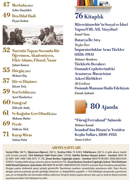 Türk Edebiyatı 580.Sayı Şubat 2022 - Resim 3