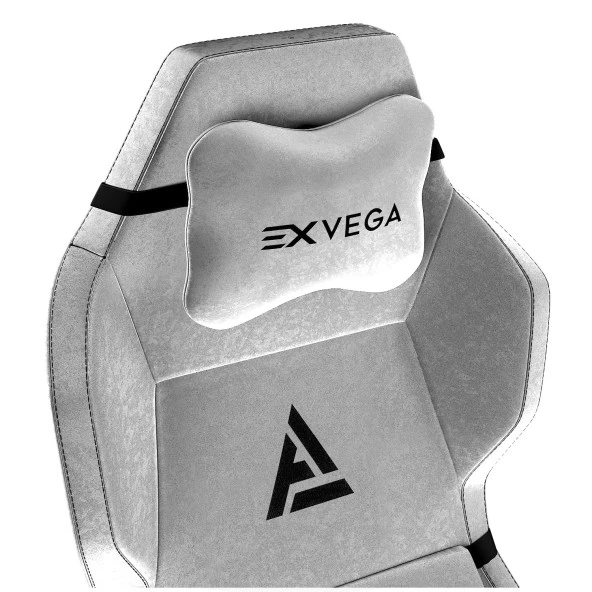 EXVEGA Andromeda 2024 Premium Kumaş Masajlı Profesyonel Oyuncu Koltuğu Beyaz Duman - 2
