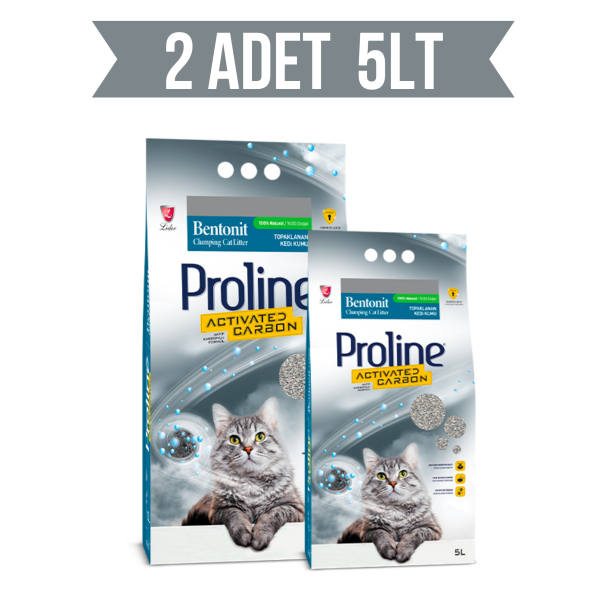 ProLineAktif Karbonlu Topaklanan Kedi Kumu 5 Lt (2 Adet)