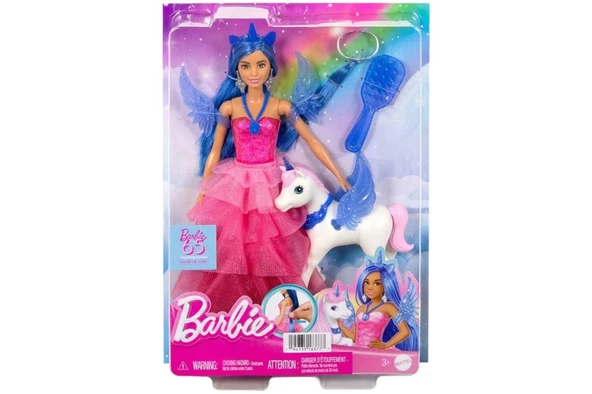 Barbie Mavi Saçlı Prenses Bebek HRR16 Lisanslı Ürün - Resim 4