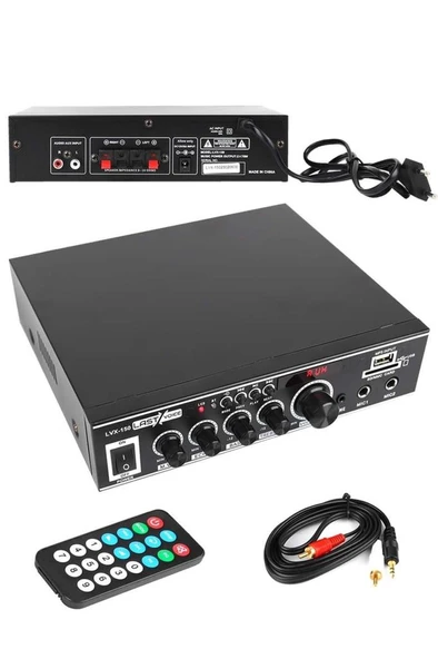 Lastvoice Lvx-150 Stereo Anfi Amfi 2x75 Watt Bluetooth Usb-Sd 220V/12V - Resim 2