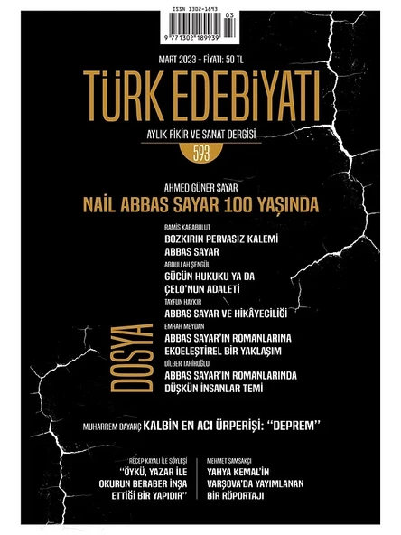 Türk Edebiyatı 593.Sayı Mart 2023 ürün görseli 1