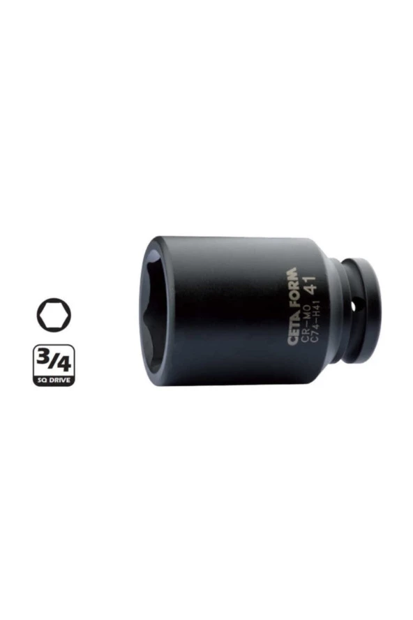 Ceta Form C74-h27 27 mm 3/4 6 Köşe Derin Havalı Lokma Anahtar