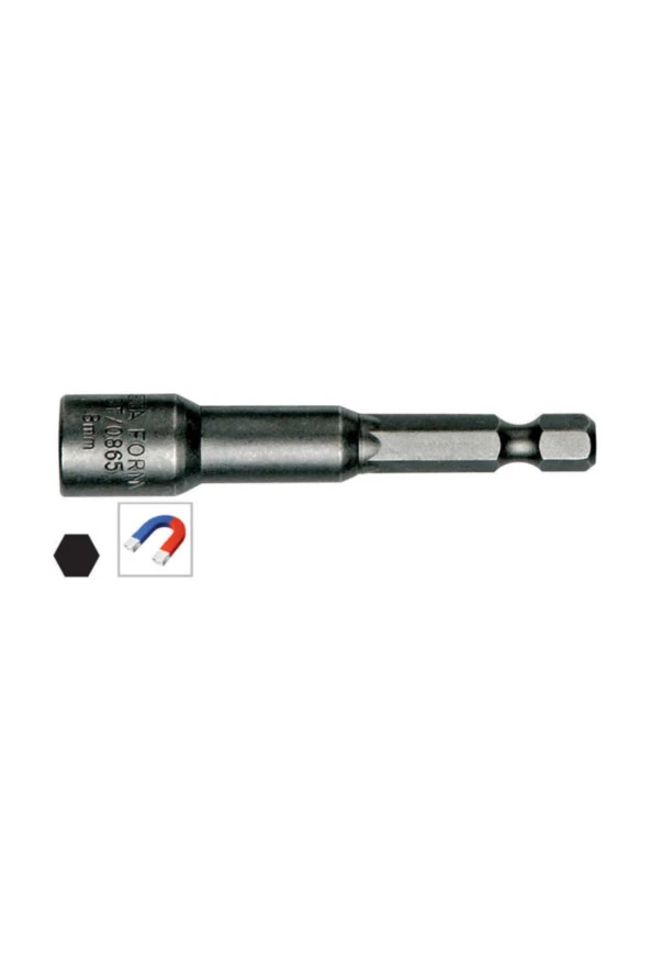 Ceta Form Bt/1265 12 Mm Manyetik Lokma Uç (somun Tutucu) - 65 Mm