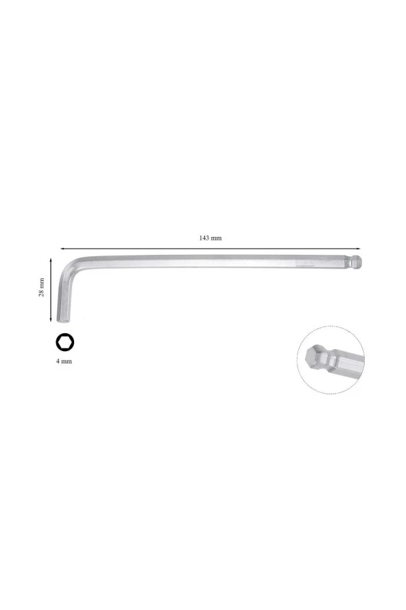 Ceta Form 900 Serisi Topbaşlı L Allen Anahtarlar (UZUN TİP) - Resim 2