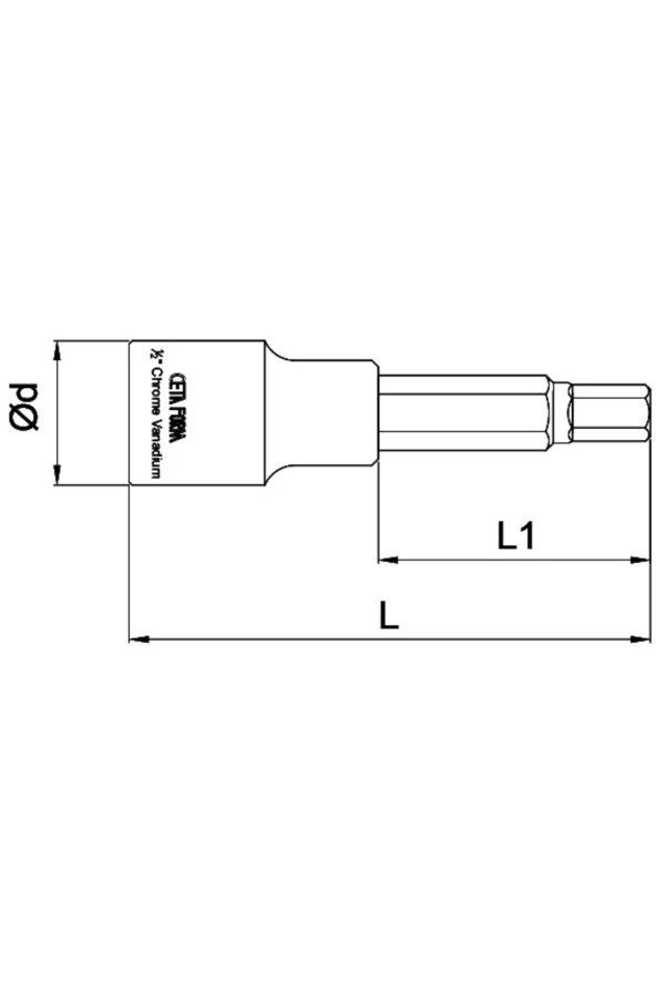 Ceta Form 1/2'' Allen Uçlu Lokma Uzun Tip 10 Mm - 2