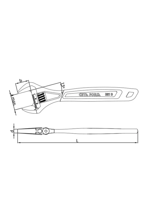 Ceta Form B21-300b Kurbağacık Anahtar 300 Mm 12" - 2