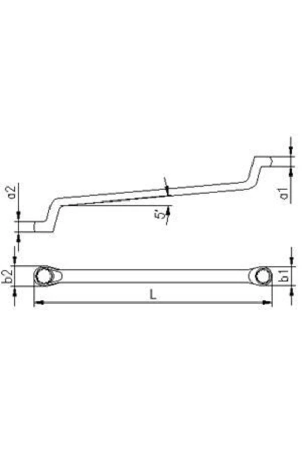 İzeltaş 0430 03 1819 Yıldız Iki Ağız Anahtar 18*19 Mm - Resim 2