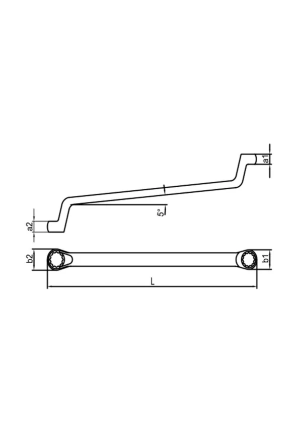 İzeltaş 0430 03 4650 Yıldız Iki Ağız Anahtar 46x50 Mm - Resim 2
