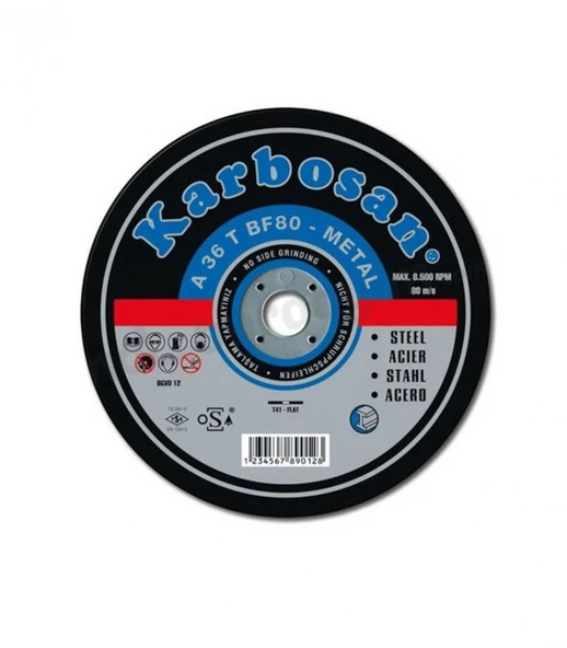 Karbosan 10050 Metal Kesme Taşı Düz 230 X 3.0 X 22.23Mm 25 Adet - 2