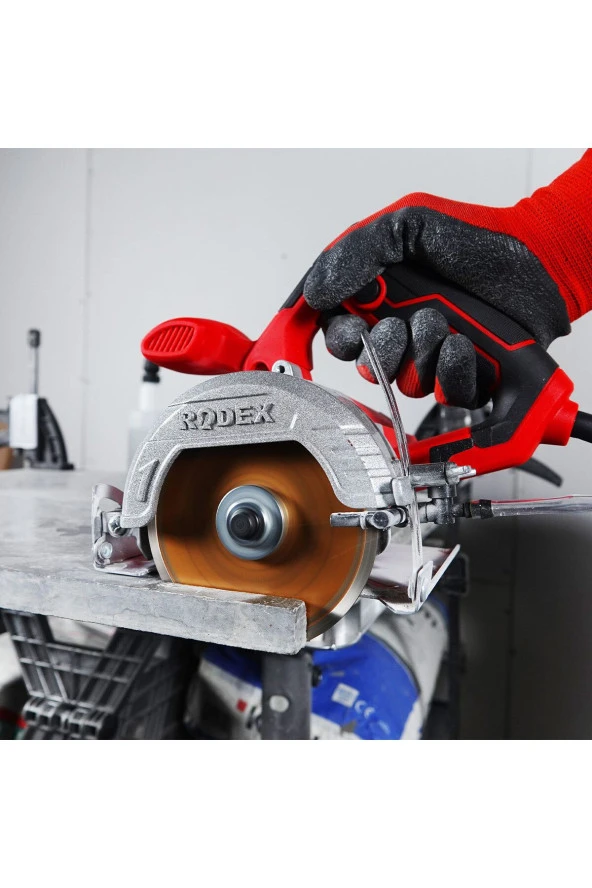 Rodex RDX3881 Mermer Seramik Taş Kesme Makinesi Çok Mamaçlı Daire Testere Makinası 125mm 1300W - 5