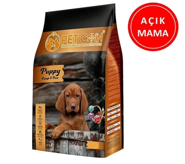Petcoin Puppy Kuzu Etli Yavru Köpek Maması 1 Kg AÇIK