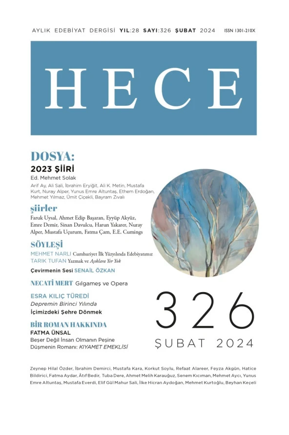 Hece 326.Sayı Şubat 2024 ürün görseli