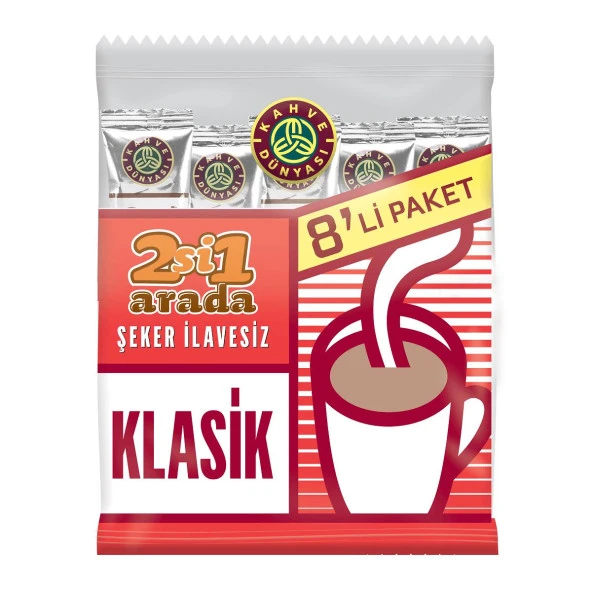 Kahve Dünyası 2si1 Arada Klasik Kahve 8 x 12 gr  x 8 Adet - 2