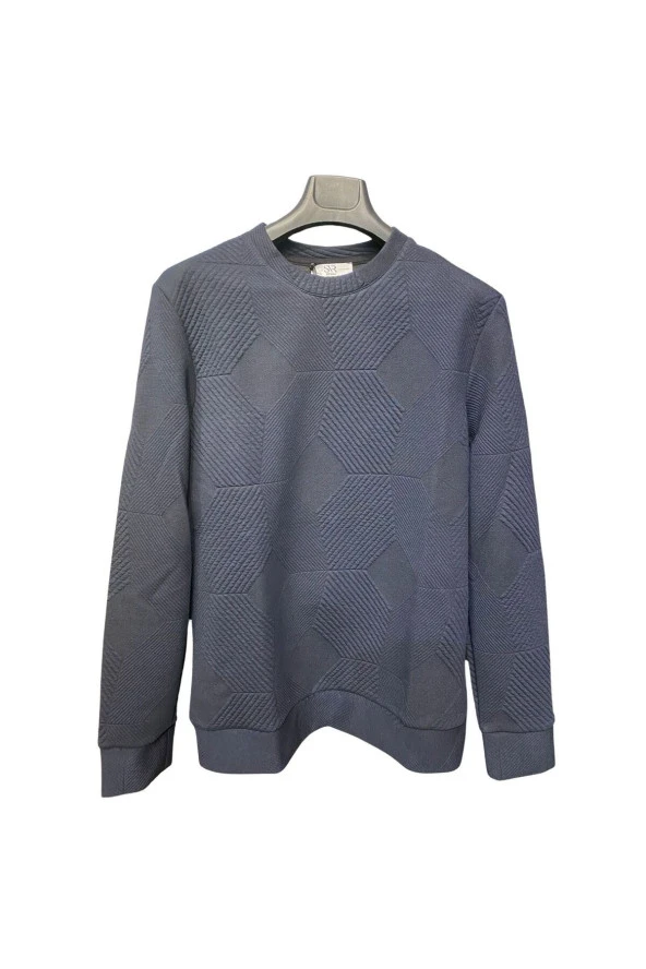 PREMİUM SVR O YAKA DESENLİ TRİKO SWEAT - 4