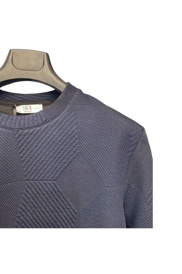 PREMİUM SVR O YAKA DESENLİ TRİKO SWEAT - 5