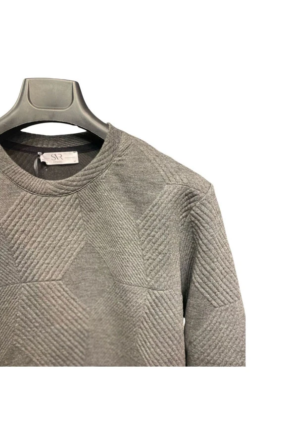PREMİUM SVR O YAKA DESENLİ TRİKO SWEAT - 8