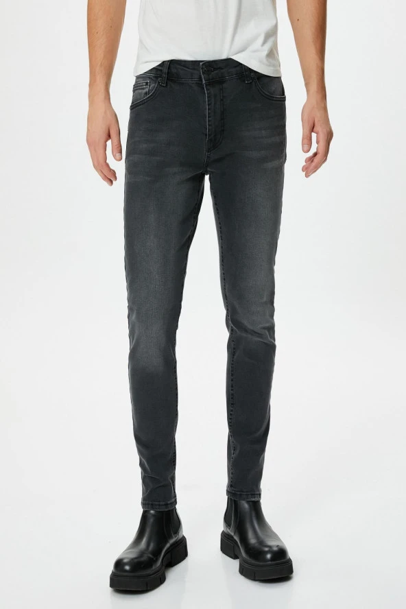 Erkek Siyah Jeans - 3