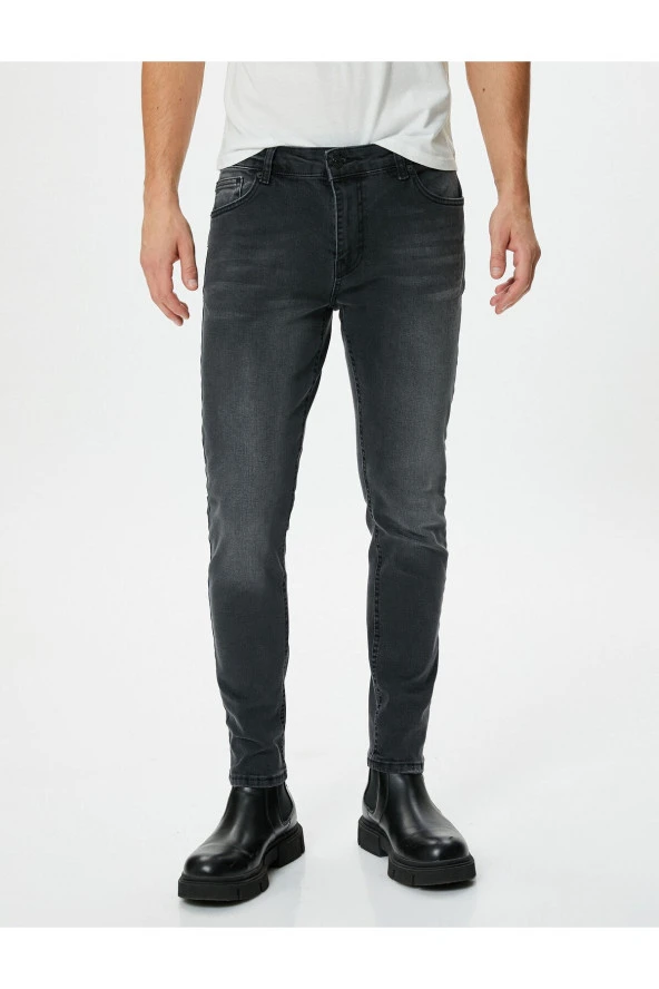 Erkek Siyah Jeans - 9