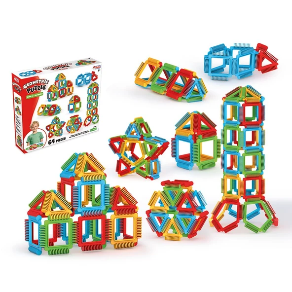 Fen Toys Geometrik Puzzle 64 Parça  8958