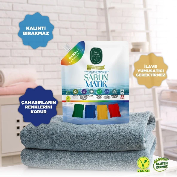 Eyüp Sabri Tuncer Sabun Matik Doğal Zeytinyağı İçerikli Çamaşır Yıkama Sıvısı Renkliler 1.5 Litre - 3