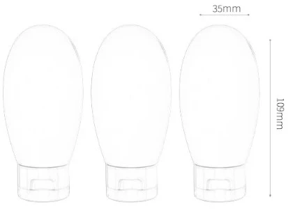 Seyahat Tipi Doldurulabilir Krem Şampuan Kutusu 3 lü Set - Resim 5