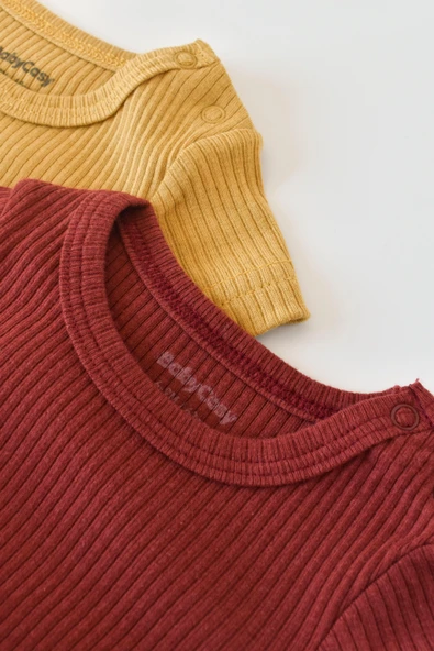 Bebek 2 Adet Kısa Kollu Tulum, %50 Modal Kumaş - %50 Organik Pamuk, Bebek ve Yenidoğan Serisi - 4