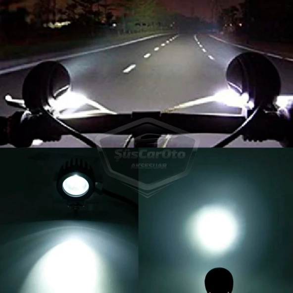Yuvarlak Tek Led Bar Beyaz Sis Farı Araç Motosiklet Off Road Atv Forklift Led Lamba Projektör Metal Arazi Çalışma Lambası 1 Adet 10w - 10