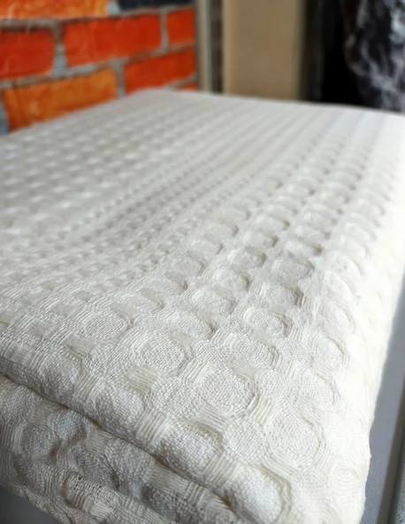 TOPTAN 10 Adet Şaheser %100 Pamuk Çift Kişilik Pike 240x220 (Tek Pike)-Karışık Renkli - 9