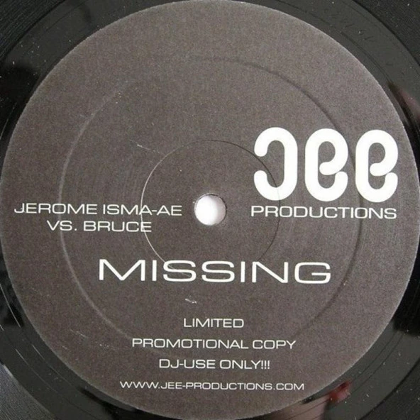 Missing - Jerome Isma-AE vs. Bruce* Progressive House Vinly Plak alithestereo