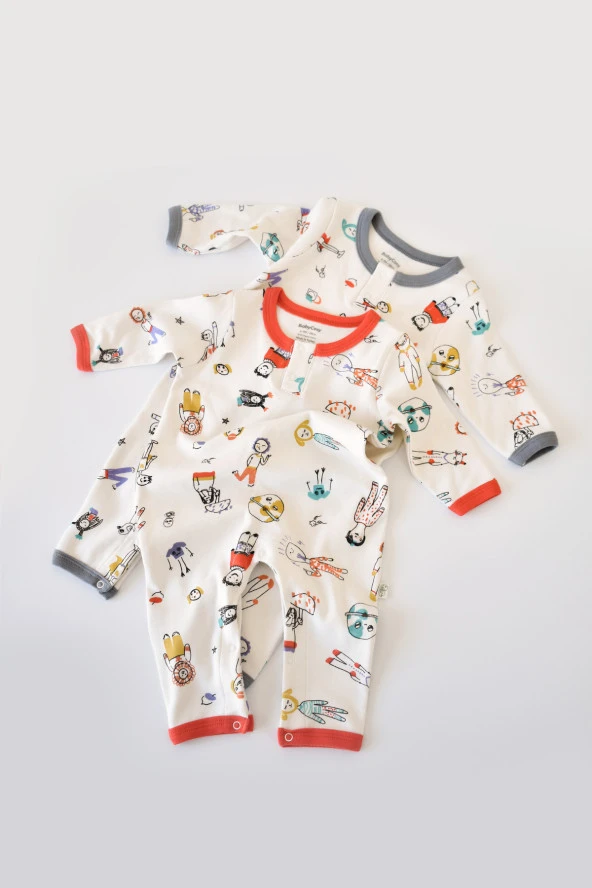 Organik 2 Li Çıtçıtlı Tulum csy5816 - 2